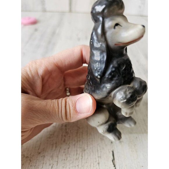 Porcelain vintage poodle figurine statue Japan puppy dog begging - Picture 5 of 9